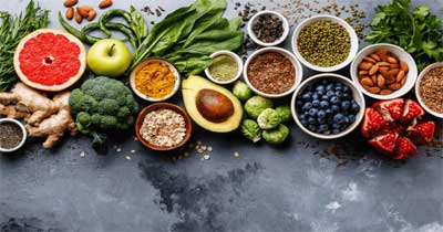 رژیم غذایی حاوی میوه، سبزیجات و غذاهای کم چرب